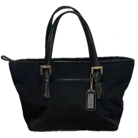 Coach Nylon Black Mini Tote Bag - Picture 1 of 14